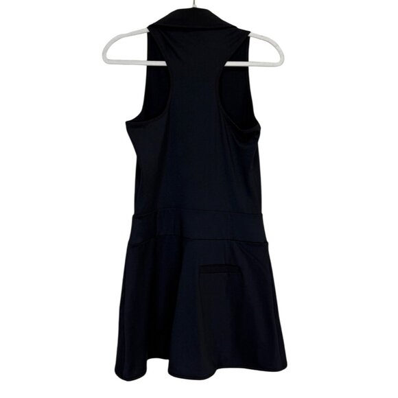 Olaya Sport Womens Black Athletic Dress Attached-Shorts Zipper-Front Pocket Sz L - Picture 2 of 9